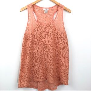 Love on a Hanger Racerback Top Sz XL peach blush